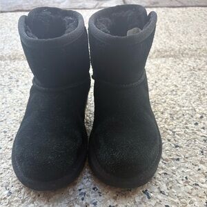 UGG Kids Black Suede Boots